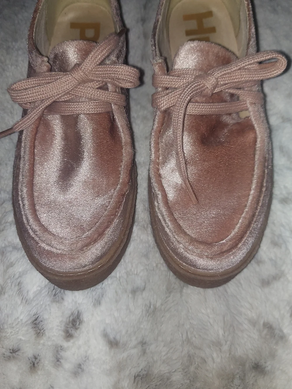 Dr. Scholl's Velvet Platform Lace-Up Shoes